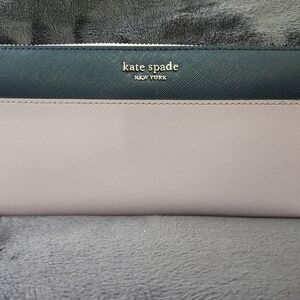 kate spade Two-Tone Green and Taupe Clutch